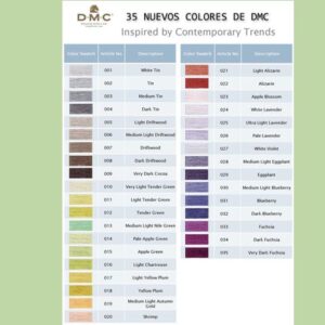 MADEJA DMC COLORES NUEVOS 1/35