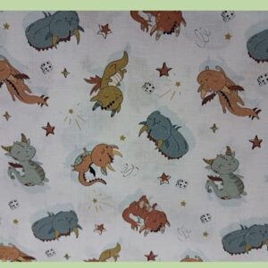 ESTAMPADOS 100% ALGODON DINOS BLANCO