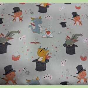 ESTAMPADOS 100% ALGODON DINOS MAGOS