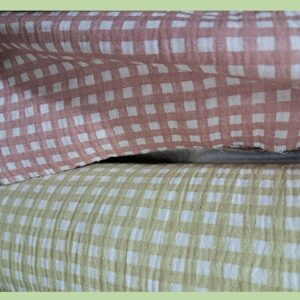 MUSELINA DOBLE GASA CUADRO CAMEL