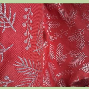 TAPICERIA RAMAS ROJO PLATA